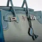 Hermès Limited Edition Birkin 35 Ghillies Ciel Doblis /Turquoise Togo/Bleu Jean Swift Palladium Hardware