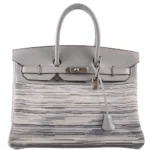 Hermès Birkin 35 Grey And Gris Perle Box Calf & Vibrato Palladium Hardware replica bags