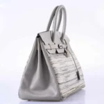 Hermès Birkin 35 Grey And Gris Perle Box Calf & Vibrato Palladium Hardware replica bags