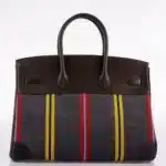 Hermès Birkin 35 Multicolor Ebene Box Calf & Jumping Canvas Palladium Hardware