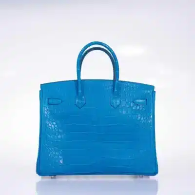 Hermès Birkin 35 Mykonos Matte Alligator Mississippiensis Palladium Hardware