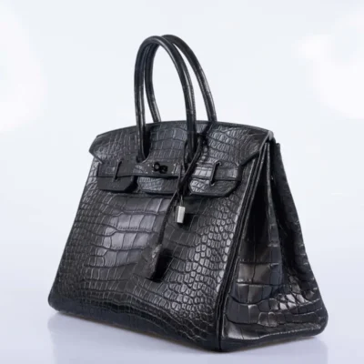 Hermès Birkin 35 So Black Matte Alligator Mississippiensis Black PVD Hardware