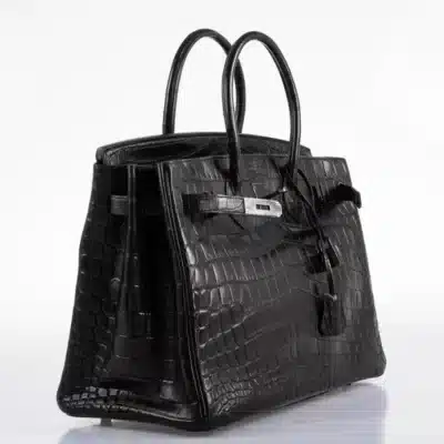 Hermès Birkin 35 So Black Matte Niloticus Crocodile Black PVD Hardware