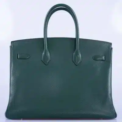 Hermès Birkin 35 Vert Fonce Ardenne Palladium Hardware