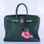 Hermès Birkin 35 Vert Fonce Ardenne Palladium Hardware