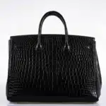 Hermès Birkin 40 Black Matte Porosus Crocodile Palladium Hardware