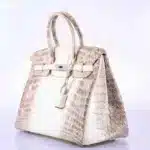 Hermès Rare Collectible Diamond Birkin 35 Himalaya Crocodile Diamond Encrusted 18k White Gold Hardware