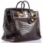 Hermès HAC Birkin 50 Ebene Porosus Crocodile Bronze Hardware