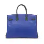 Hermès HSS 2002 Birkin 35 White/Bleu Electrique/Ardoise Epsom Brushed Gold Hardware