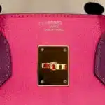 Hermès HSS 2016 Birkin 30 Anemone/Gris Tourterelle/Shocking Rose Chevre Gold Hardware