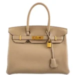 Hermès HSS 2016 Birkin 30 Trench and Craie Piping Togo Brushed Gold Hardware