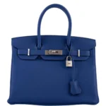 Hermès HSS 2019 Birkin 30 Blue Electric Togo Brushed Palladium Hardware replica handbags online