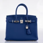 Hermès HSS 2019 Birkin 30 Blue Electric Togo Brushed Palladium Hardware replica handbags online