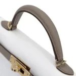 Hermès HSS 2020 Mini Kelly II Gris Asphalte And White Epsom Permabrass Hardware