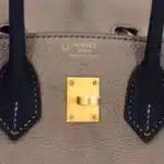 Hermès HSS 2021 Birkin 25 Gris Asphalte and Bleu Nuit Togo Brushed Gold Hardware