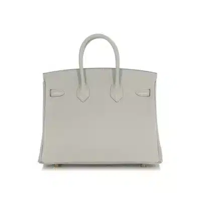 Hermès HSS Birkin 25 Gris Perle and Rose Pourpre Verso Chèvre Brushed Gold Hardware