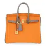 Hermès HSS Birkin 25 Jaune Ambre and Gris Asphalte Epsom Gold Hardware