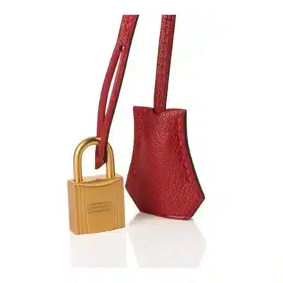 Hermès HSS Birkin 25 Noir and Rouge Casaque Chevre Brushed Gold Hardware