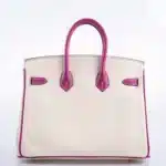 Hermès HSS Birkin 25 Rose Pourpre and Craie Epsom with Brushed Gold Hardware