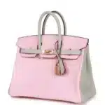 Hermès HSS Birkin 25 Rose Sakura and Gris Perle Chevre Mysore Rose Gold Hardware