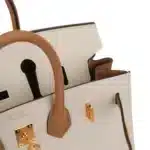 Hermès HSS Birkin 25 Sellier Craie and Sesame Epsom Gold Hardware