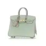 Hermès HSS Birkin 25 Vert D'Eau and Gris Perle Matte Alligator Mississippiensis Brushed Gold Hardware