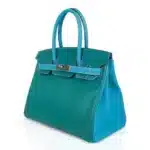 Hermès HSS Birkin 30 Blue Aztec and Paon Chevre Palladium Hardware