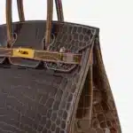 Hermès HSS Birkin 30 Gris Elephant and Ficelle Shiny Niloticus Crocodile Gold Hardware