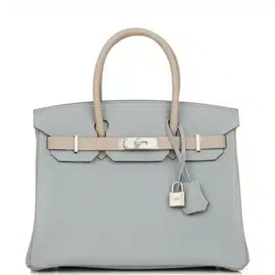 Hermès HSS Birkin 30 Gris Mouette/Gris Tourterelle Clemence Brushed Palladium Hardware