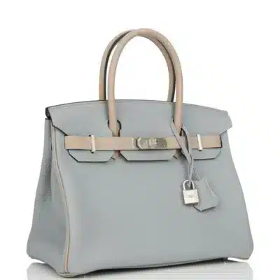 Hermès HSS Birkin 30 Gris Mouette/Gris Tourterelle Clemence Brushed Palladium Hardware