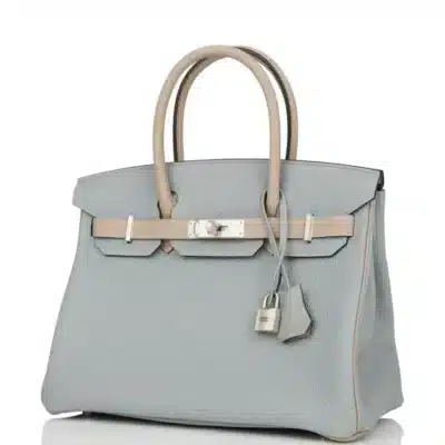 Hermès HSS Birkin 30 Gris Mouette/Gris Tourterelle Clemence Brushed Palladium Hardware