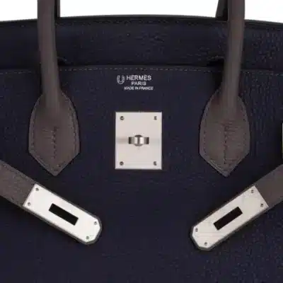 Hermès HSS Birkin 30 Nuit & Black Togo logo