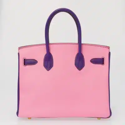 Hermès HSS Birkin 30 Rose Confetti and Anemone Chevre Brushed Gold Hardware