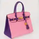 Hermès HSS Birkin 30 Rose Confetti and Anemone Chevre Brushed Gold Hardware