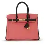 Hermès HSS Birkin 30cm Bi Colour Rose Azalee and Black Epsom Gold Hardware