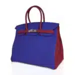 Hermès HSS Birkin 35 Blue Electric and Rouge Grenat Togo Palladium Hardware