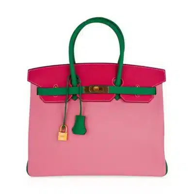 Hermès HSS Birkin 35 Rose Confetti/Rose Tyrien/Bamboo Epsom Brushed Gold Hardware