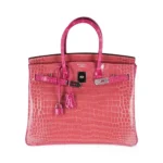 Hermès HSS Birkin 35 Rose Indien And Fuchsia Shiny Porosus Crocodile Palladium Hardware Lushentic Grade bags