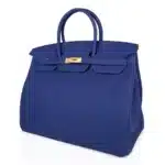 Hermès HSS Birkin 40 Electric Blue and Rose Jaipur Clemence Brushed Gold Hardware