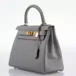 Hermès HSS Kelly 28 Retourne Gris Mouette & Black Togo Palladium Hardware