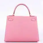 Hermès HSS Kelly 28 Sellier Rose Confetti & Blue Paradis Chevre Brushed Gold Hardware