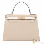 Hermès HSS Kelly 28 Sellier Trench And Craie Epsom Gold Hardware dupes bag