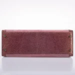 Hermès Kelly 32 Sellier Mauve/Rose Indienne Doblis Suede & Niloticus Lizard Palladium Hardware