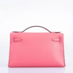 Hermès HSS Kelly Pochette Rose Azalee and Rose Mexico Swift Gold Hardware