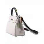 Hermès HSS Limited Edition Kelly 32 Retourne Tri-Color Craie/Rouge H/Black Togo Palladium Hardware Affordable designer bag dupes