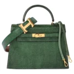 Hermès HSS Vintage kelly 15 Sellier Green Niloticus Lizard Convertible Constance Belt Gold Hardware Quality Rep