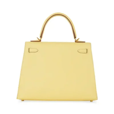 Hermès Kelly 25 Jaune Poussin Epsom Gold Hardware