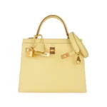 Hermès Kelly 25 Jaune Poussin Epsom Gold Hardware