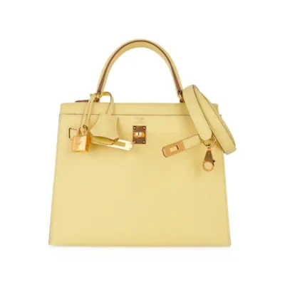 Hermès Kelly 25 Jaune Poussin Epsom Gold Hardware