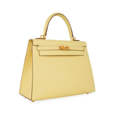 Hermès Kelly 25 Jaune Poussin Epsom Gold Hardware